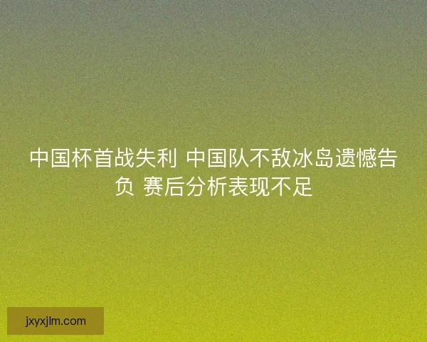 中国杯首战失利 中国队不敌冰岛遗憾告负 赛后分析表现不足